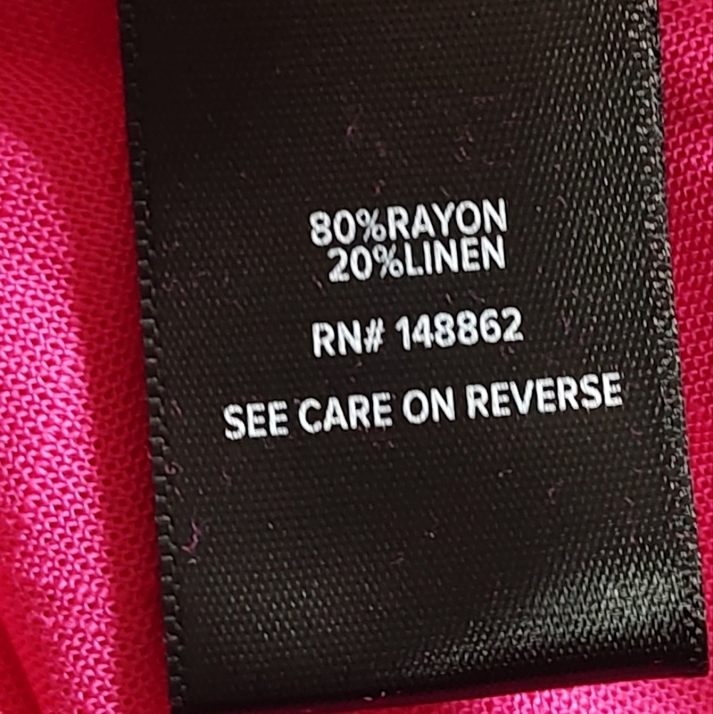 Torrid Harper Linen Pullover Hot Pink Sleeveless Top Size 1X - Picture 4 of 6
